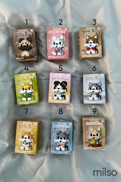 MİLSO Köpek Bricks - 4-6 cm Minik Parçalı Eğlenceli Yapı Taşları, Yapı Blokları - (1 Adet Gönderilecektir)