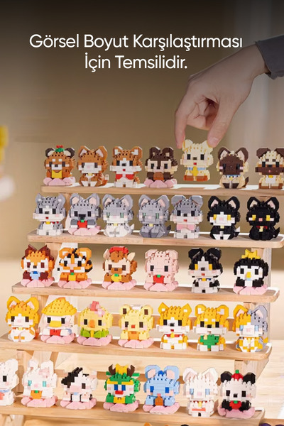 MİLSO Köpek Bricks - 4-6 cm Minik Parçalı Eğlenceli Yapı Taşları, Yapı Blokları - (1 Adet Gönderilecektir)