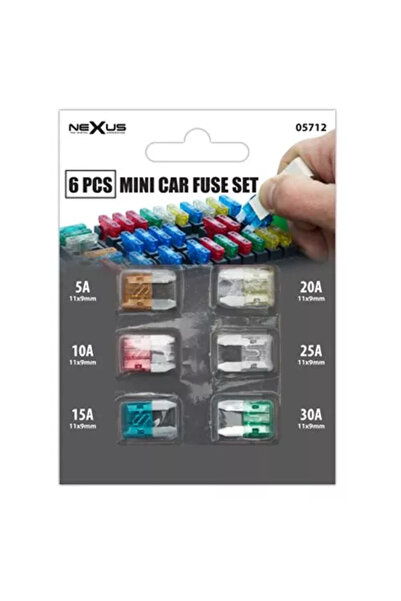 NEXUS Pachet mini sigurante auto 5A 10A 15A 20A 25A 30A 11x8.6mm