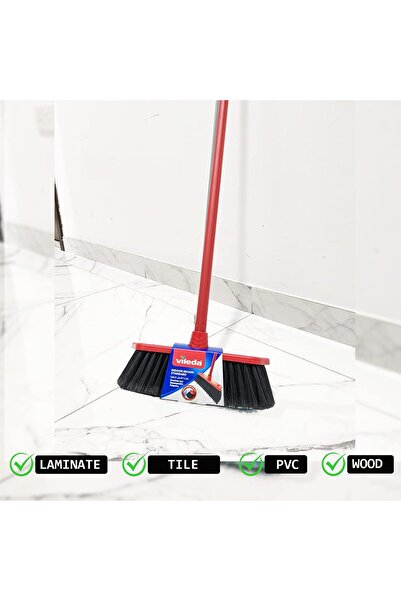 Hope Standard Indoor Floor Broom with Stick, All Types Of Floors, Perfect Corner Cleaning, Lightwe