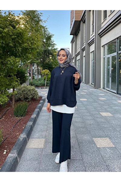 W WARGA Pants with Slit Detail Set