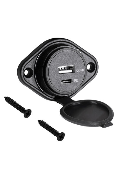 OEM Priză auto USB QC3.0 18W / TYPE C QC / PD 18W Peiying PY-CHR0009