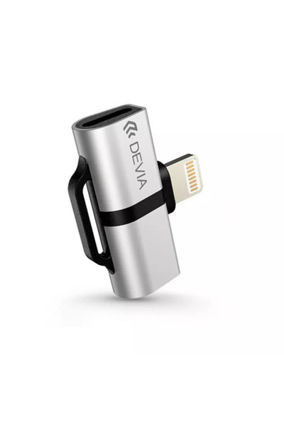 Devia Adaptor conector Ligtning iPhone - 2x iPhone Aluminiu 326530