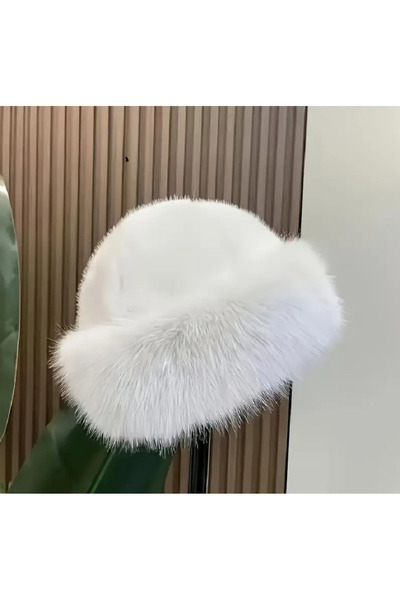 LUNA STUDİO Zarif Kadınlar için Kürk Kışlık Şapka