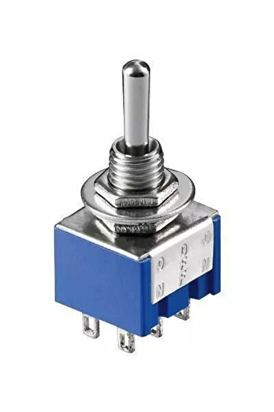 goobay Comutator 2x ON-OFF-ON 6 pini 3A 250V 12.5x11.5x9.5mm