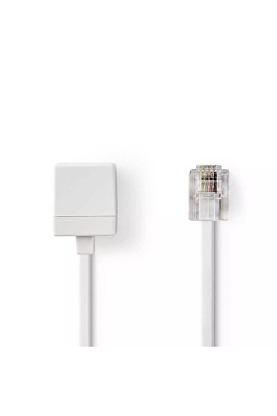 OEM Telephone Extension Cable RJ11 Male - RJ11 Female 10m White Nedis