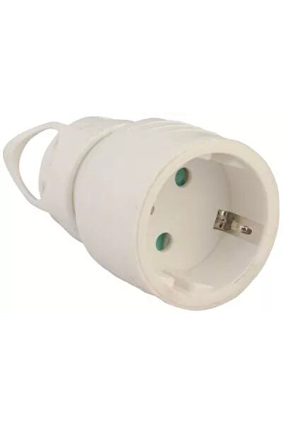 OEM Shuko socket with white clamping ring 16A 3500W Well