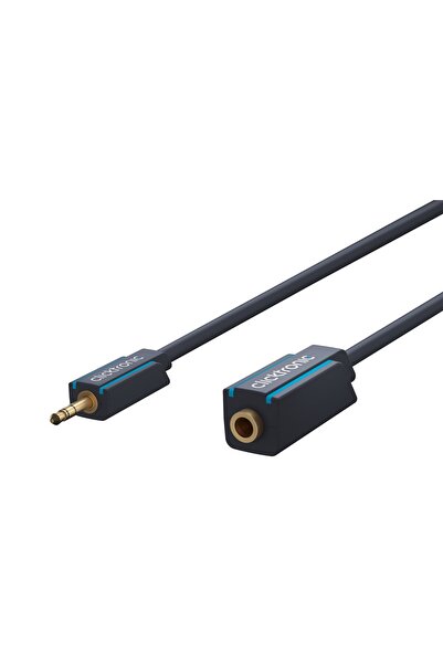 CLICKTRONIC Professional audio extension cable Jack 3.5 mm 5m female-male stereo OFC copper double shielded without ox