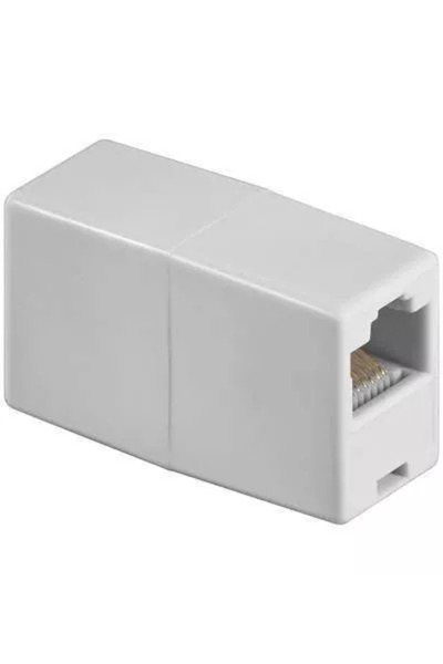 OEM Goobay RJ45 mum-to-mum extension adapter 8p8c cat5 white Goobay