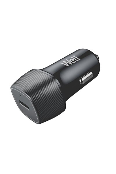 OEM Alimentator bricheta auto 1x USB TYPE C 20W negru Well