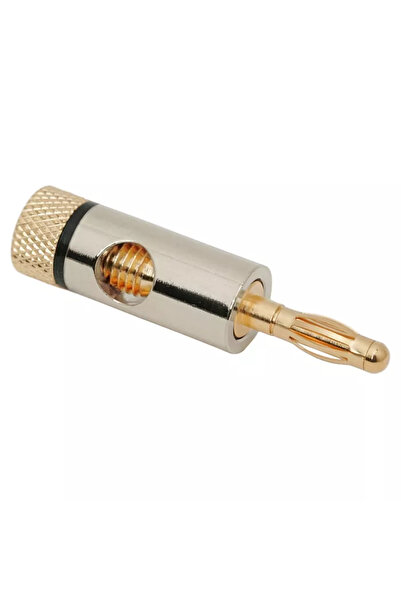 OEM Mufa tata banana audio aurita cablu 4mm inel negru