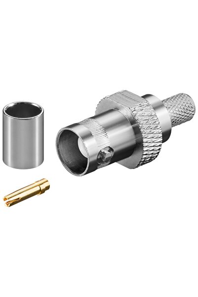OEM Cuplaj crimp mufa tata BNC pentru cablu RG59/U 50 ohm cu pin de aur Goobay
