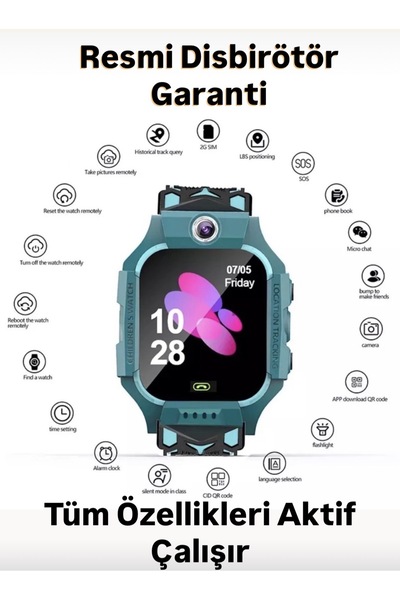ADR Sim Kartlı Konum Takibi Ortam Dinleme Özellikli Akıllı Saat Nokta Atış Uy...