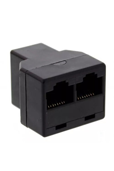 Well Adaptor telefon 1x RJ11 6P4C Mamă - 2x RJ11 6P4C Mamă Negru