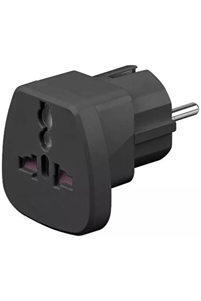 goobay Adaptor univeral la CEE 7/7 Schuko negru 250V AC 16A