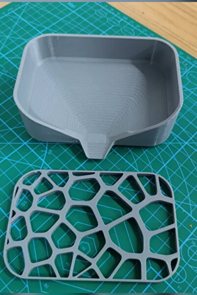 Genç 3D Dozator de săpun cu sită - Cutie practică pentru săpun cu scurgere a ...