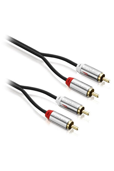 OEM Cablu audio SENTIVUS stereo 2x RCA - 2x RCA 2m tata-tata SA-AU080-200