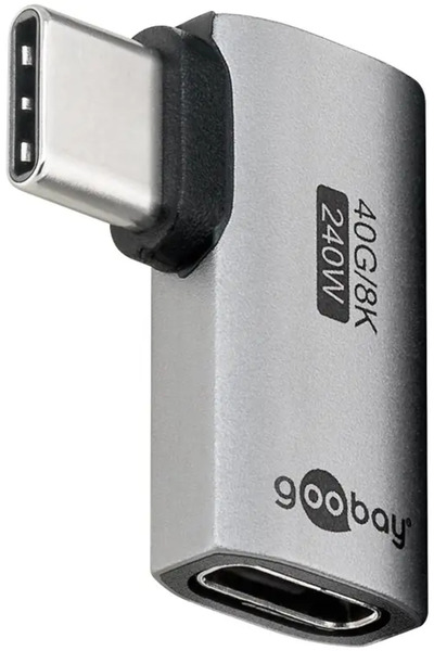 goobay Προσαρμογέας USB-C mama - USB-C tata orizontal 90 Thunderbolt3/4 74441