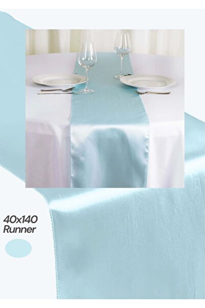 PratikDikisco Светлосин сатенен пътеки 40x140 - American Service