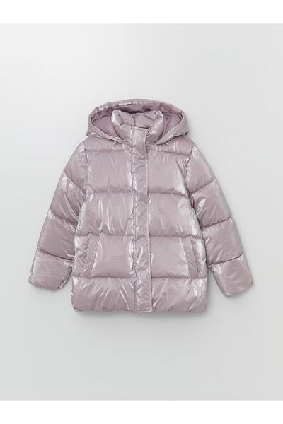 LC Waikiki Palton puf pentru fetiță cu glugă