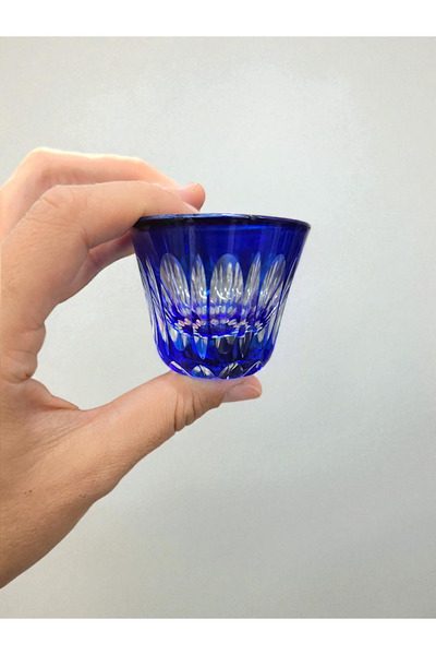 AYZ HOME 6-Piece Colorful Cut Crystal Glass Coffee Side Tray / Mirra Set