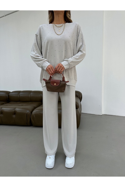 MİA NOURA Women's Knitted Fabric Tiril Tiril Soft Fabric Pants