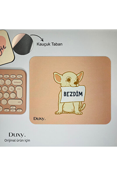 Duxy Esprili Köpek Mouse Pad, 23x19 cm, Kaymaz Taban, Ev, Ofis ve Oyun için R...