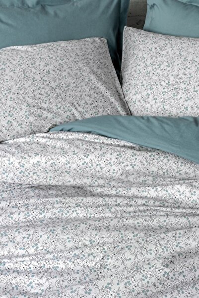 ŞENER HOME Cottonbox Petite Double Size Fitted Sheet Duvet Cover Set June Mint