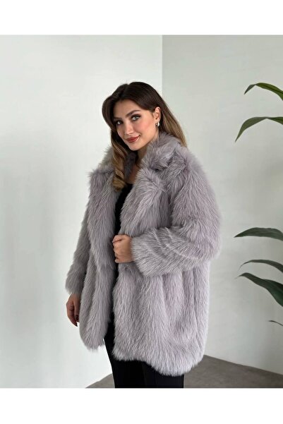 Crystal Life Luxe Faux Long Coat