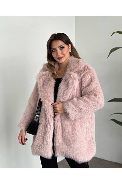 Crystal Life Luxe Faux Uzun Kürk Mont