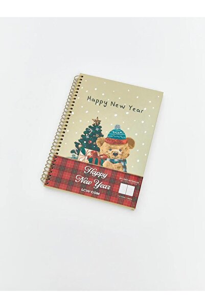 LC Waikiki New Year Themed Striped Notebook (W5)