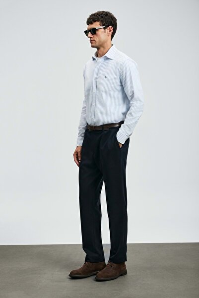 Lufian 112010671 Cosı Ανδρικό πουκάμισο Basic Regular Fit Ανδρικό πουκάμισο ΜΠΛΕ