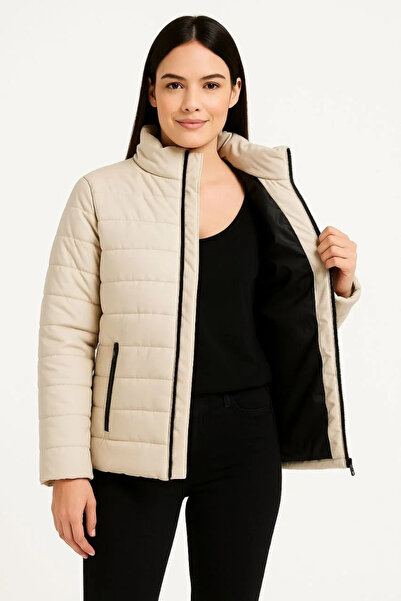 LUMİART Women's Bomber Jacket – Water Repellent Fabric, Quilted Lining, Zippe...