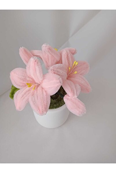 İ&G Çiçek ve Hobi evi Potted Decorative Chenille Flower