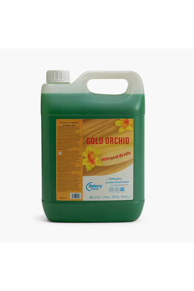 Galaxy Clean Detergent de Rufe Lichid Gold Orchid 5L – Parfum Floral de Orhidee, 95 Spălări