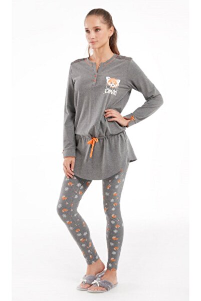 Relax Mode Kadın Tayt Pijama Takım 14028
