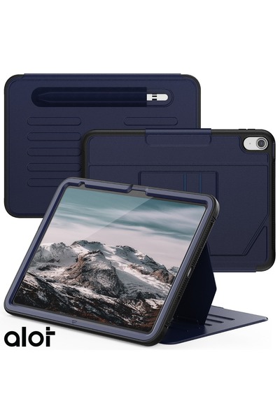 Alot Magnetic iPad Case 9th Gen 10.2-inch: Multi-Functional، Thermoline Protection،5 Rings، Pencil Holder