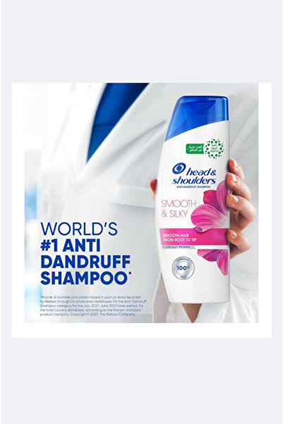 Head&Shoulders Head & Shoulders Smooth & Silky Anti-Dandruff Shampoo, with MaxFoam Technology 350ml+350ml