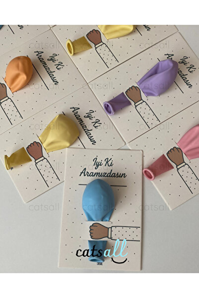 catsall 10 Thank You Cards with the Text: It's Good to Have You among Us, with Balloons