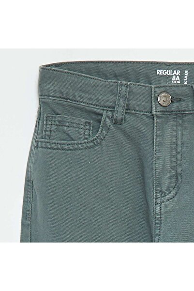 KIABI Straight-leg trousers - regular fit with 5 pockets GREEN