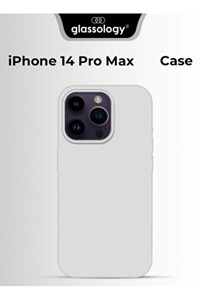 Glassology جراب سيليكون ماج سيف لجهاز آيفون 14 برو ماكس – أبيض