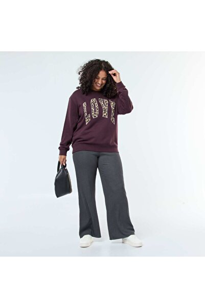 KIABI Wide-Leg Pleated Pants GREY