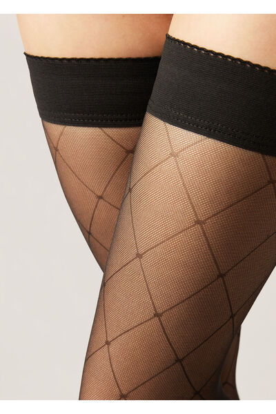 Calzedonia Baklava Motif Garter Socks