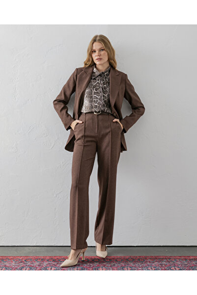 VUNTAL Belted Polyviscon Palazzo Trousers