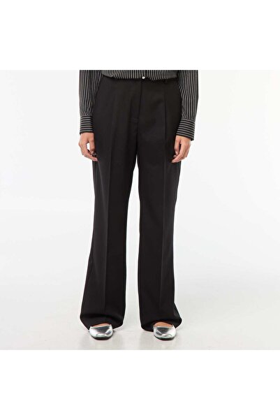 KIABI Wide-leg tailored trousers BLACK