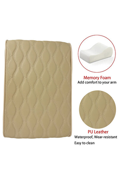 Generic Handrail Pad for Cars,, Waterproof and Comfortable, Durable Armrest Cushion Beige