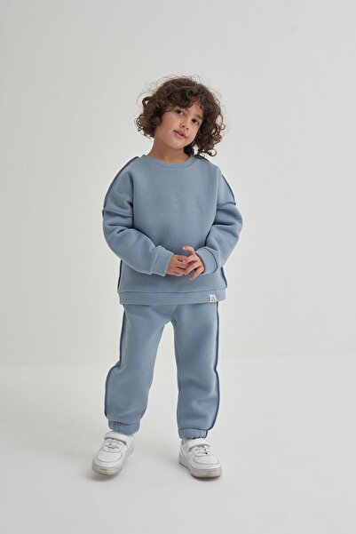 EBU Prive Унісекс дитячий комплект з флісовою підкладкою, синій