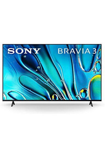 Sony تلفزيون برافيا K65S30 مقاس 65 بوصة بتقنية 4K HDR من جوجل، مزود بثلاثة مصابيح LED