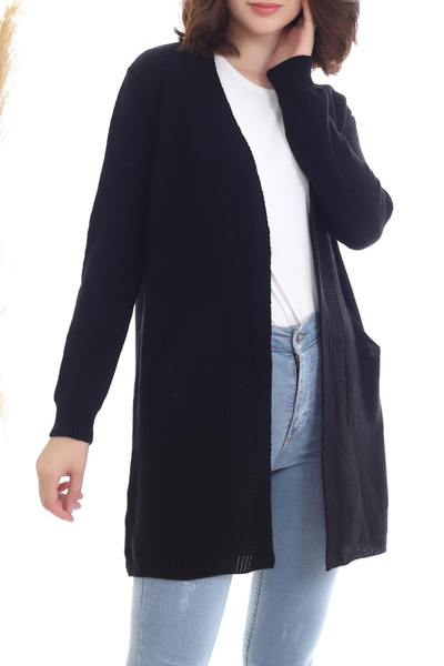 MILANOFOX Cardigan tricotat cu buzunar cangur pentru femei