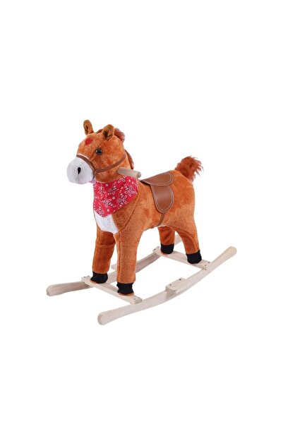 Toybox Rocking Rider Plush Stuffed Rocking Horse Toddler Ride On Toy For Kids, Small Size